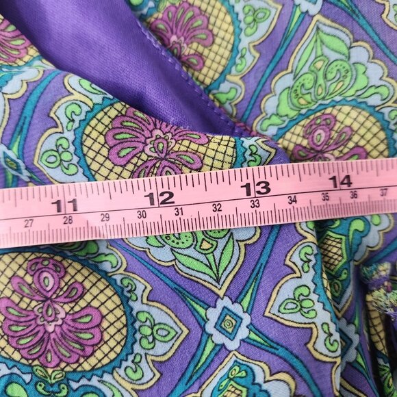 Disney D Signed Juniors Medium Dress Lined Purple Green - Picture 6 of 6